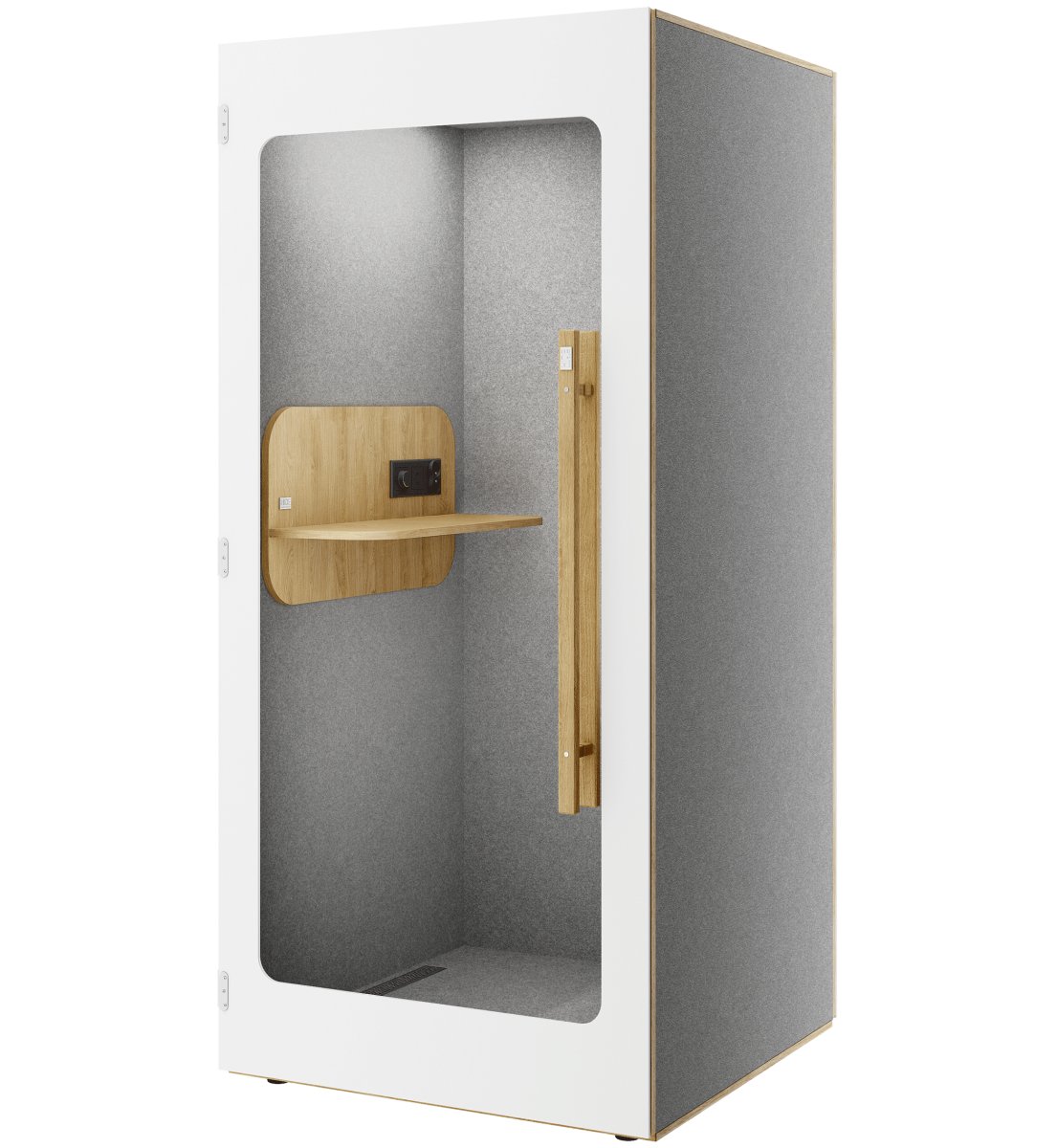 Cabine insonorisée NINA 1 personne installée en open-space — modèle de référence PhoneBooth